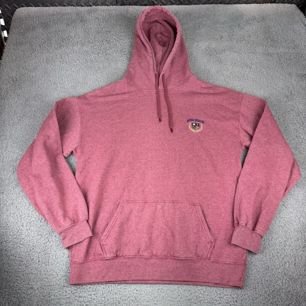 BDG‎ Hoodie Men's Small Coral Red Pullover Long Sleeve Urban Outfitters Casual